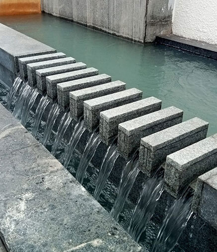 Custom architectural pool and landscaping