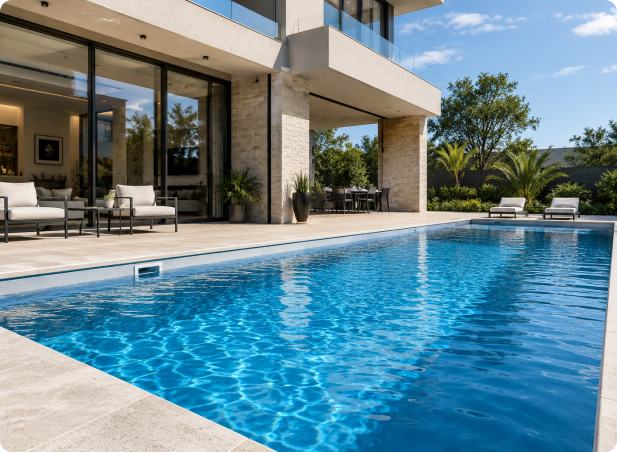Skimmer pool design
