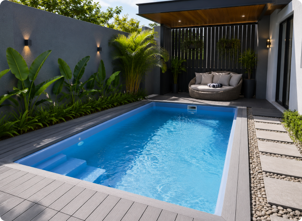 Prefab fiberglass pool
